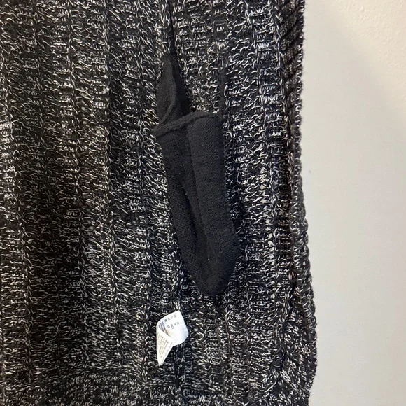 American Eagle Outfitters Black Marled Open-Front Cardigan - Picture 8 of 9